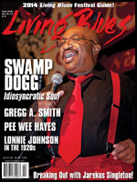 Swamp Dogg cover, Living Blues, April 2014.